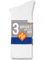 NUR DIE Herren Sport Socken 3er Pack - mix blau/grau - Größe 39-42