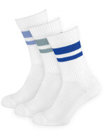 NUR DIE Herren Sport Socken 3er Pack - mix blau/grau - Größe 39-42