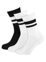 NUR DIE Herren Sport Socken 3er Pack - mix weiß/schwarz - Größe 39-42