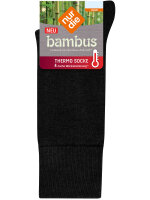 NUR DIE Herren Thermo Socken Bambus¹ - schwarz - Größe 39-42