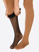 NUR DIE Damen Strumpfhose Wohlig Warm 100 DEN - amber - Größe 44-48