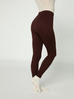 NUR DIE Damen Leggings in Ripp-Optik - Relax & Go - dunkelbraun - Größe 36-38