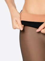 NUR DIE Damen Strumpfhose Warm & Transparent mit wärmendem Innenfleece 80 DEN Print - diamonds - Größe 38-40