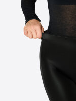 NUR DIE Damen Leggings in Velvet Lederoptik - Relax & Go - schwarz - Größe 36-38
