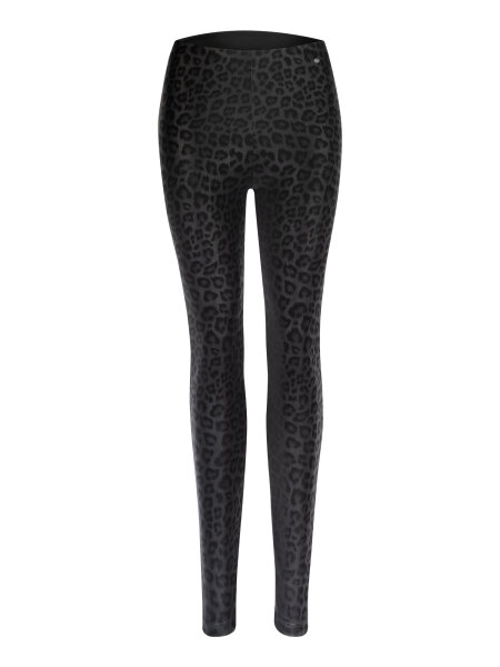 NUR DIE x KILIAN KERNER Damen Vegane Leggings in Leder-Optik - schwarz leo - Größe 36-38