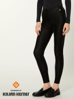 NUR DIE x KILIAN KERNER Damen Vegane Leggings in Leder-Optik - schwarz leo - Größe 36-38