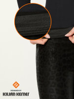 NUR DIE x KILIAN KERNER Damen Vegane Leggings in Leder-Optik - schwarz leo - Größe 36-38