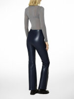 NUR DIE x KILIAN KERNER Damen Vegane Flared Leggings in Leder-Optik - dunkelblau - Größe 44-46