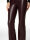 NUR DIE x KILIAN KERNER Damen Vegane Flared Leggings in Leder-Optik - bordeaux - Größe 40-42