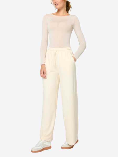NUR DIE Damen Hose Wide Pants - hellbeige - Größe 36-38
