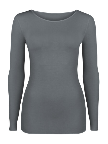 NUR DIE X KILIAN KERNER Damen Longsleeve Roundneck mit Kaschmir - grau - Größe S