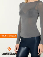 NUR DIE X KILIAN KERNER Damen Longsleeve Roundneck mit Kaschmir - grau - Größe XL