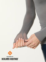 NUR DIE X KILIAN KERNER Damen Longsleeve Roundneck mit Kaschmir - grau - Größe XL