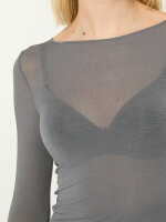 NUR DIE X KILIAN KERNER Damen Longsleeve Roundneck mit Kaschmir - grau - Größe XL