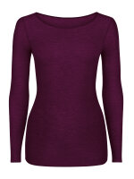 NUR DIE X KILIAN KERNER Damen Longsleeve Roundneck mit Kaschmir - burgundy -  Größe S