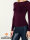NUR DIE X KILIAN KERNER Damen Longsleeve Roundneck mit Kaschmir - burgundy - Größe M