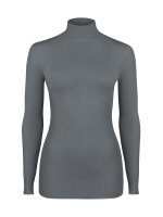 NUR DIE X KILIAN KERNER Damen Longsleve Highneck mit Kaschmir - grau -  Größe XL