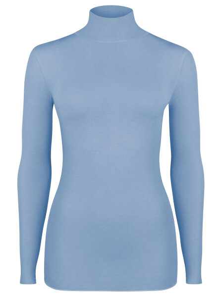 NUR DIE Damen Longsleeve NUR DIE Highneck mit Kaschmir - Light & Warm - lavendel - Größe S