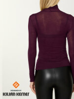 NUR DIE X KILIAN KERNER Damen Longsleve Highneck mit Kaschmir - burgundy - Größe S