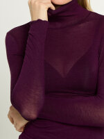 NUR DIE X KILIAN KERNER Damen Longsleve Highneck mit Kaschmir - burgundy - Größe S