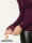 NUR DIE X KILIAN KERNER Damen Longsleve Highneck mit Kaschmir - burgundy - Größe S