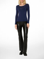 NUR DIE X KILIAN KERNER Damen Longsleeve Micromodal Glitzer-Abschluss - dunkelblau - Größe 48-50