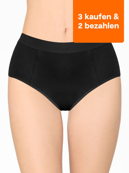 NUR DIE Periodenunterwäsche High Waist Slip - ALLES GEREGELT extrastark - schwarz - Größe 36-38