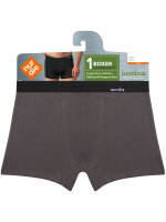 NUR DIE Herren Retro Boxershorts Ultrasoft Bambus¹ - anthrazit - Größe M