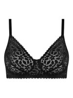 NUR DIE Damen BH ohne Bügel Daily Lace - schwarz - Größe 75B