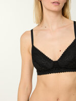 NUR DIE Damen BH ohne Bügel Daily Lace - schwarz - Größe 75B