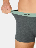 NUR DIE Herren Boxershorts Organic Cotton 5er Pack - black/darkgrey - Größe L
