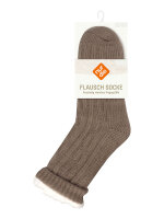 NUR DIE Damen Flausch Socken - braun - Größe 36-37