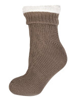 NUR DIE Damen Flausch Socken - braun - Größe 36-37