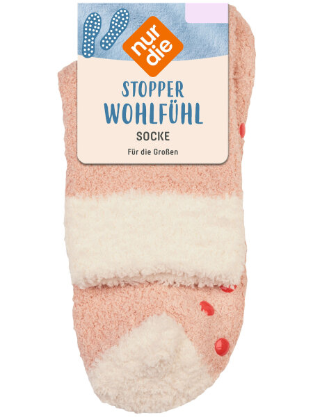 NUR DIE Damen Socken Stopper Wohlfühl - rose - Größe 35-38