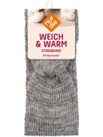 NUR DIE Damen Stirnband - Weich & Warm - hellgrau - Größe one size