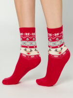 NUR DIE Unisex Freizeitsocken XMAS Socken - red xmas - Größe 37-41