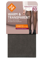 NUR DIE Damen Feinstrumpfhose Strumpfhose Warm & Transparent Haltbar 2-Pack grau - Größe 38-40
