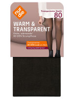 NUR DIE Damen Feinstrumpfhose Strumpfhose Warm & Transparent Haltbar 2-Pack schwarz - Größe 40-44