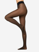 NUR DIE Damen Feinstrumpfhose Warm & Transparent Print 2-Pack heartsback - Größe 38-40