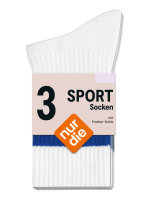 NUR DIE Unisex Sportsocken Frotteesohle 3-Pack