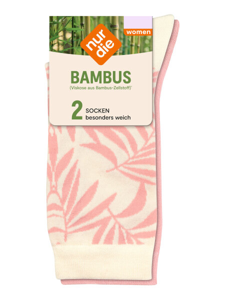 NUR DIE Damen Socken Bambus¹ Fancy 2er Pack