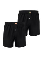 NUR DIE Herren Boxershorts Lockere Passform 2er Pack - schwarz - Größe 5