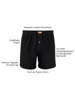 NUR DIE Herren Boxershorts Lockere Passform 2er Pack - schwarz - Größe 5