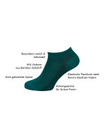 NUR DIE Herren Sneaker Socken Bambus¹ 2er Pack - weiß-grün - Größe 39-42