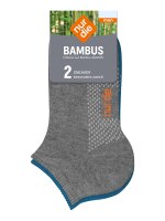 NUR DIE Herren Sneaker Socken Bambus¹ 2er Pack - blau-grau - Größe 39-42