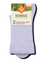 NUR DIE Damen Socken Bambus¹ Komfort 2er Pack - navy-flieder - Größe 35-38