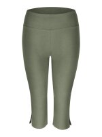 NUR DIE Damen Capri Hose Baumwolle - Relax & Go - olive - Größe 36-38