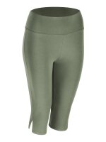 NUR DIE Damen Capri Hose Baumwolle - Relax & Go - olive - Größe 36-38
