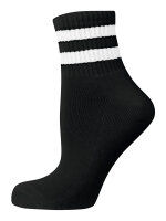 NUR DIE Unisex Sportsocken Kurzsocken 3er Pack - schwarz-grau - Größe 43-46