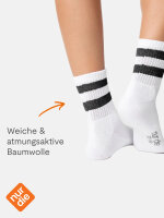 NUR DIE Unisex Sportsocken Kurzsocken 3er Pack - mixweiß-schwarz - Größe 35-38